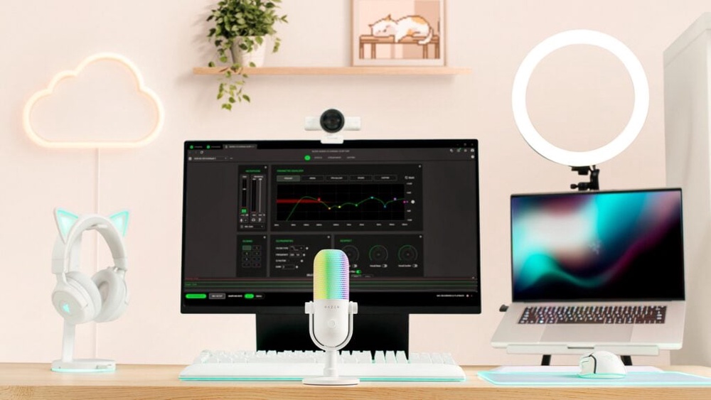Image from: Razer’s new Seiren V3 Chroma USB microphone gets 32-bit DSP and AI audio processing