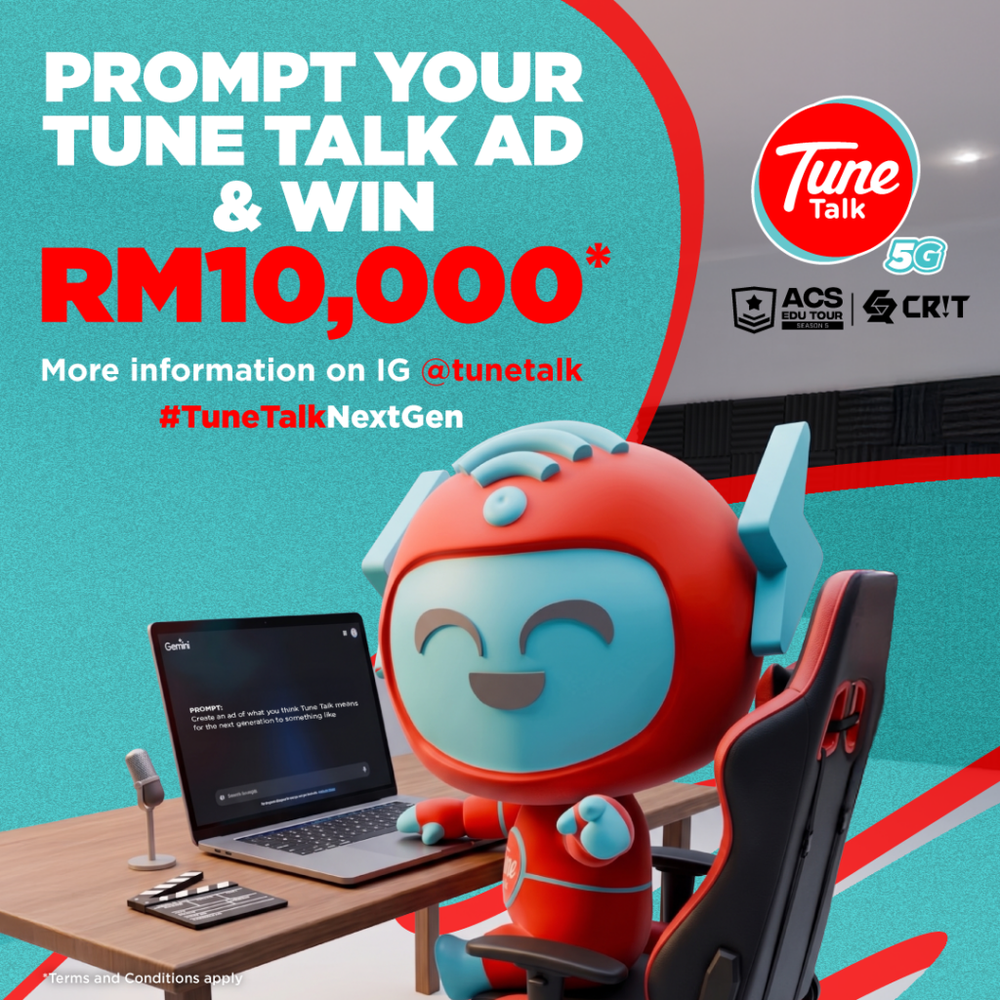 Image from: Tune Talk NextGEN: Create an AI-generated ad for us, and win up to RM10,000 in prizes