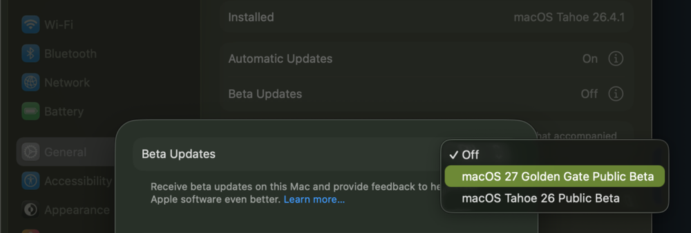 Image from: MacOS 27, iOS 27 public betas now available, here’s how to get them