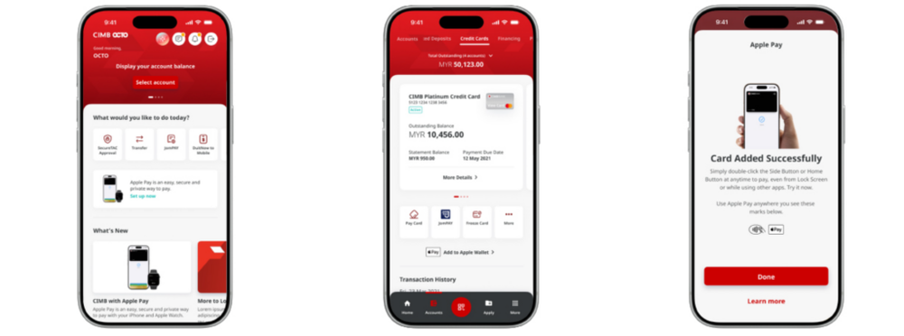 Image from: You can now add CIMB cards to your Apple Pay