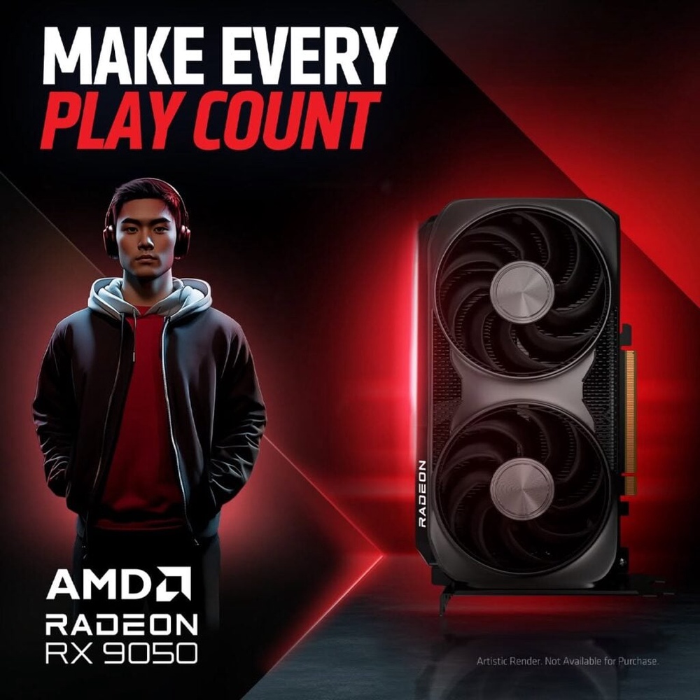 Image from: AMD Radeon RX 9050 announced, entry level 1080p GPU for under RM1,200