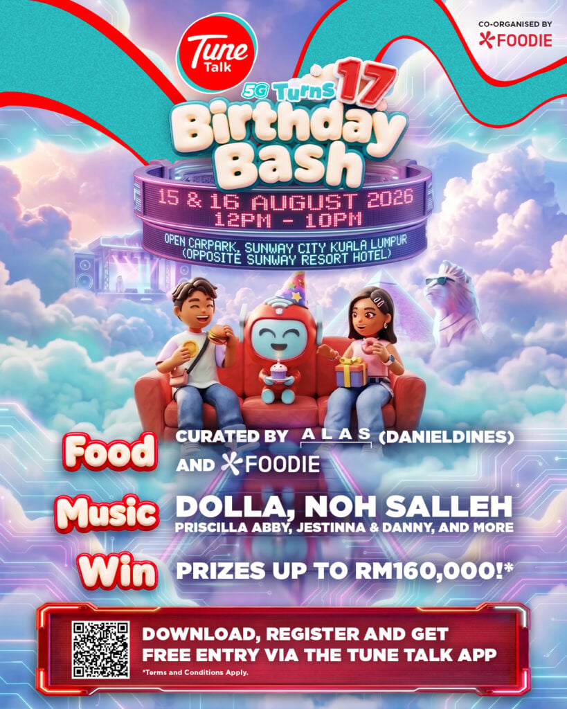 Image from: Tune Talk turns 17, throws free birthday bash with RM160,000 in prizes