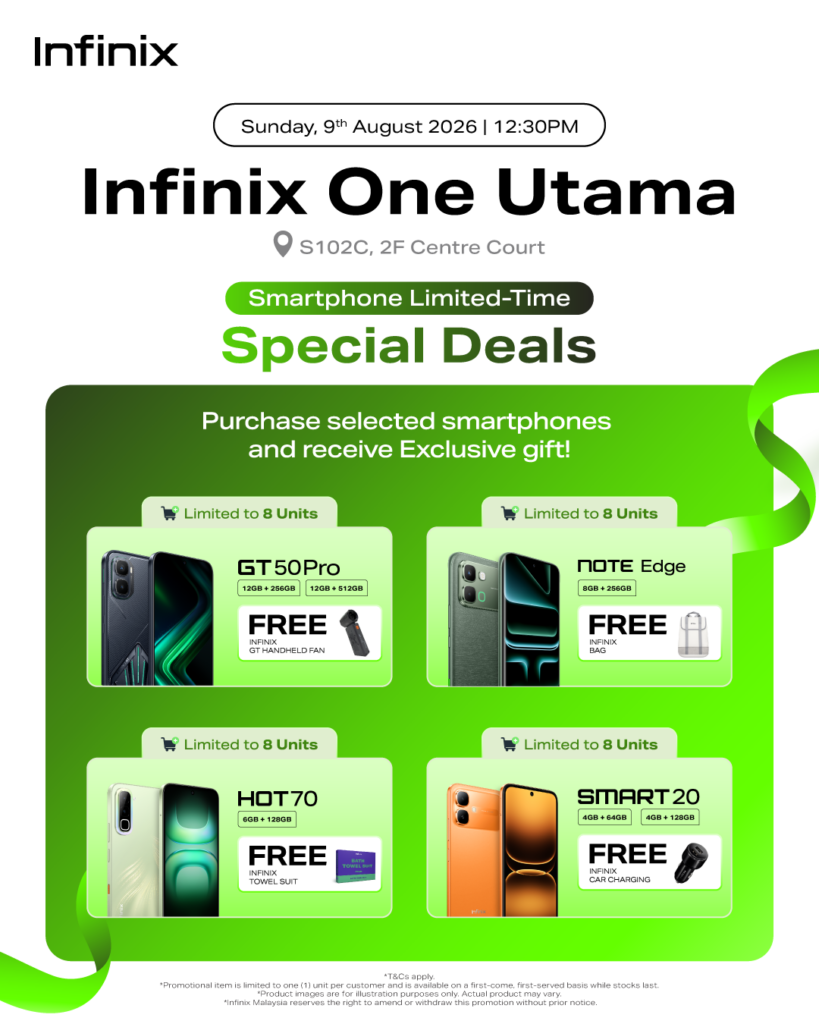 Image from: Infinix celebrates new store in 1 Utama with plenty of deals and discounts