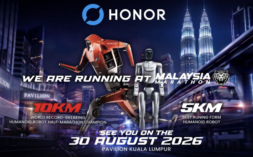 Image from: Honor humanoid robots to make international debut at Malaysia Marathon and National Day parade