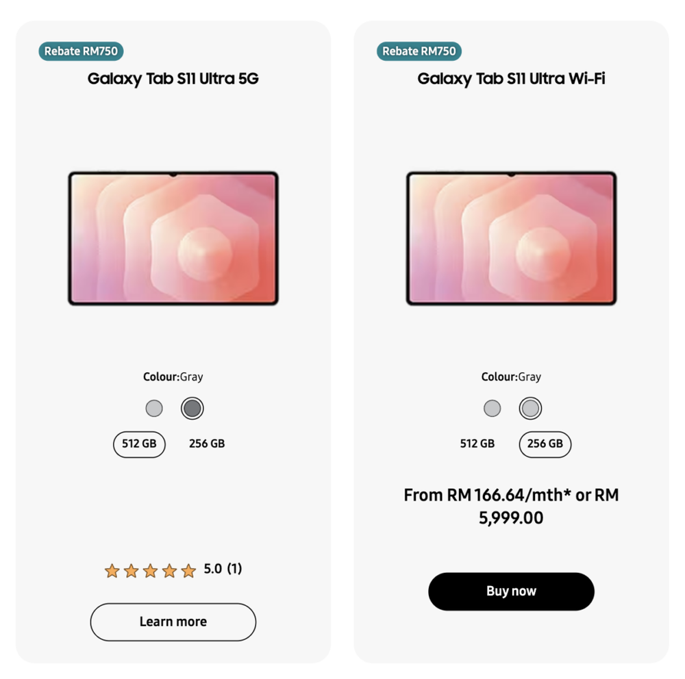 Image from: Samsung Merdeka Payday: Save up to RM750 on selected Galaxy tablets and Watch8 Classic