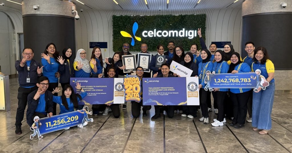 Image from: CelcomDigi Mega Gega 20 Juta Live sets not one, but two new Guinness World Records
