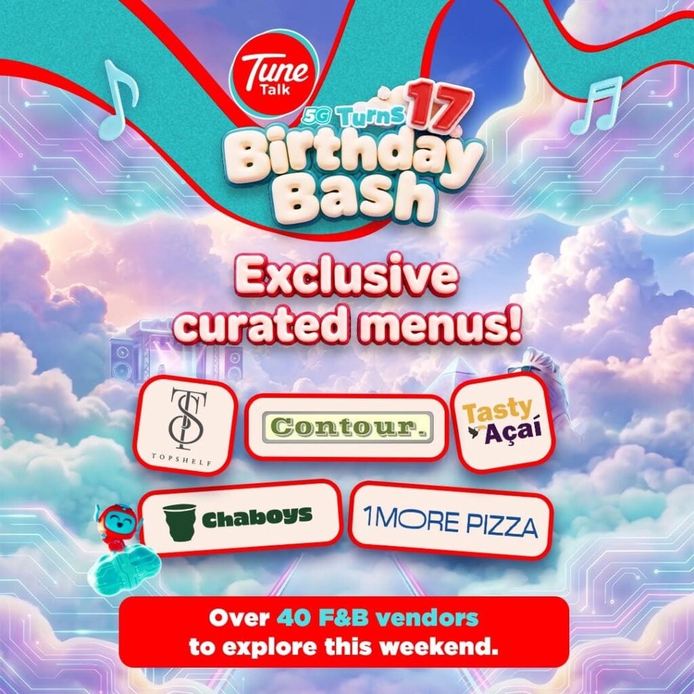 Image from: Tune Talk turns 17, throws free birthday bash with RM160,000 in prizes