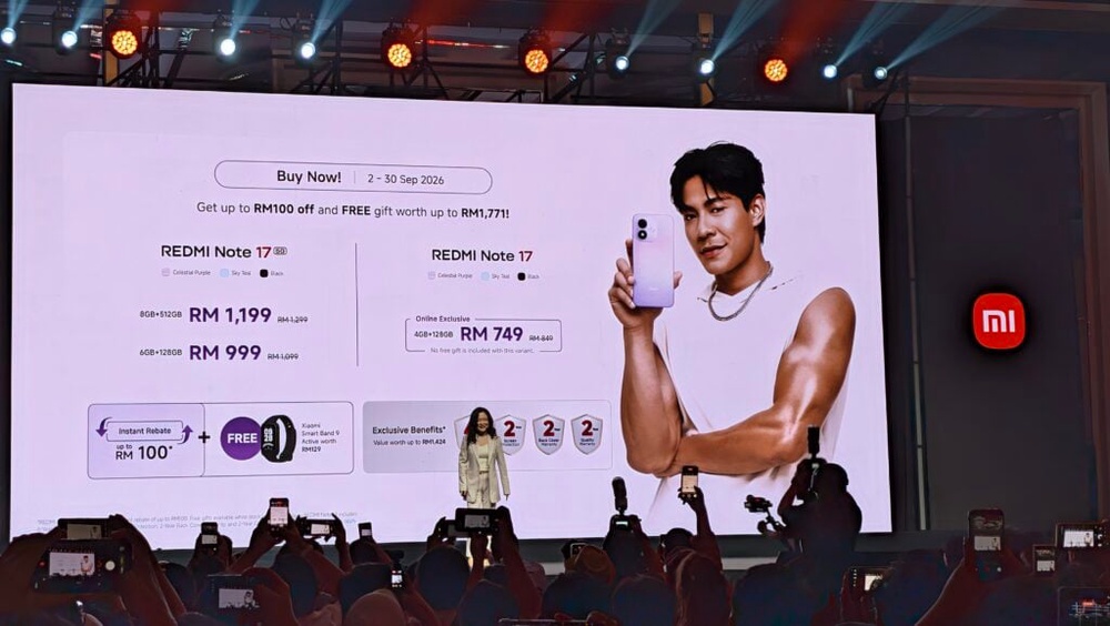 Image from: REDMI Note 17 and Note 17 5G: 6.99″ AMOLED display with 7700mAh battery, from RM849
