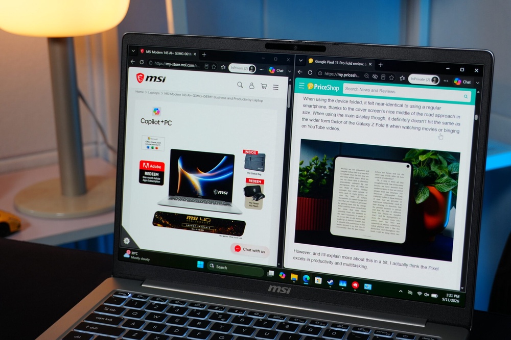 Image from: MSI Modern AI+ Series: The most versatile AI-ready laptop for students and professionals