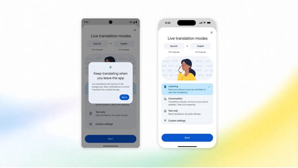 Image from: Google Translate adds background live translation on Android, earpiece playback on iOS