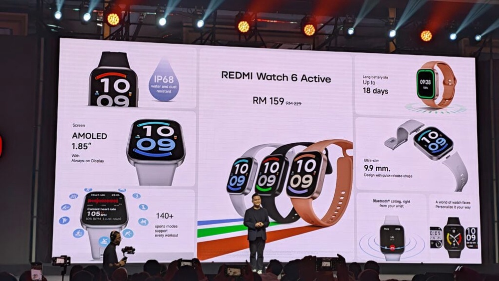 Image from: Xiaomi launches REDMI Watch 6 Active, Watch 6 Lite and Smart Band 11 Active in Malaysia, from RM119