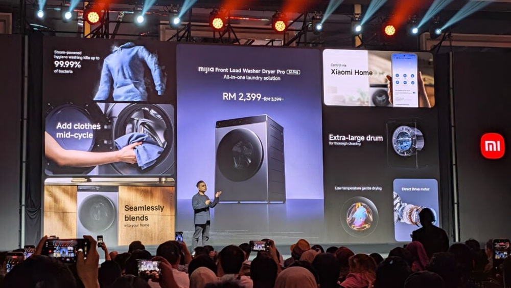 Image from: Mijia Front Load Washer Dryer Pro 12.5kg and Washer 8kg: Smart features with ultra-slim option, from RM1,199