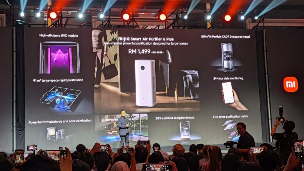 Image from: Mijia Smart Air Purifier 6 Plus: Up to 91sqm coverage with 5-layer filtration, from RM1,499