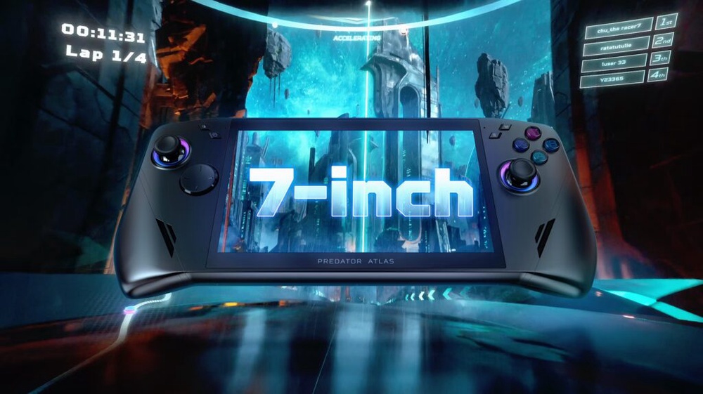 Image from: Predator Atlas 7: Intel-powered gaming handheld with TMR joysticks, Hall-effect triggers