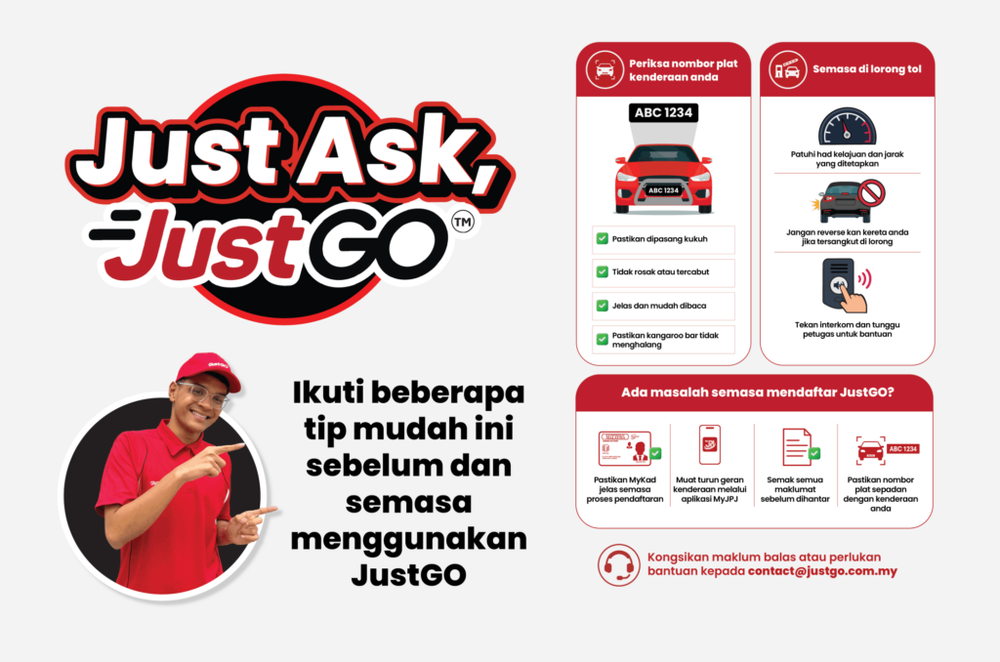 Image from: JustGo’s number-plate toll payment now works at the Penang Bridge too