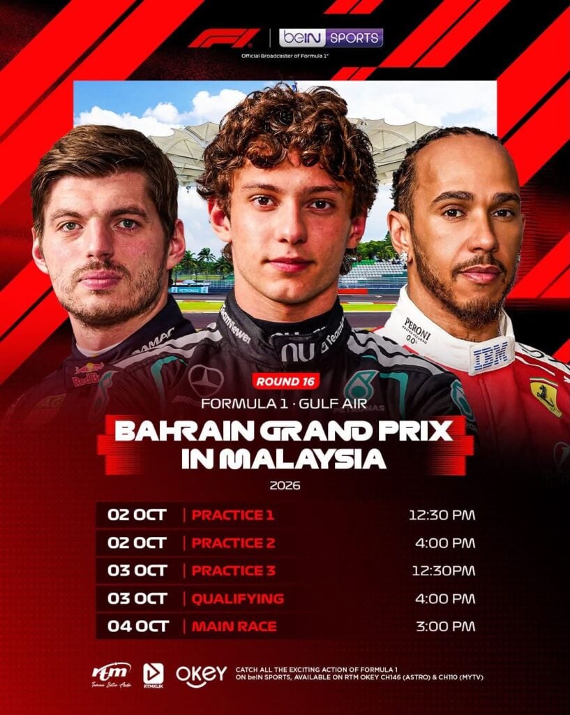 Image from: F1 Bahrain Grand Prix at Sepang will be broadcast live for free on RTM, Anwar says