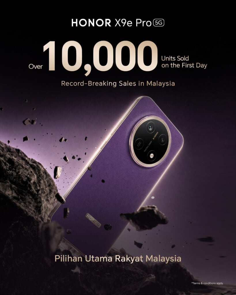 Image from: Honor X9e Pro has sold over 10,000 units in Malaysia during its first day of sales