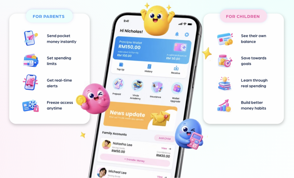 Image from: Vircle brings DuitNow QR payments to kids with parental controls
