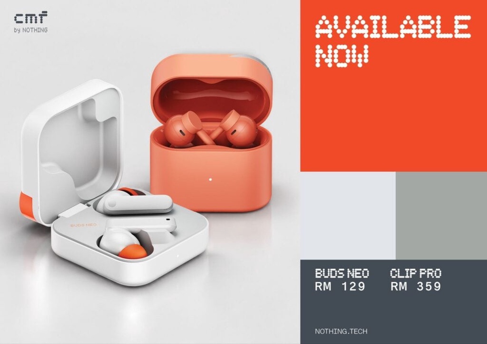 Image from: CMF Clip Pro and Buds Neo: Four HD mics, IP54 and dual-device pairing, from RM129