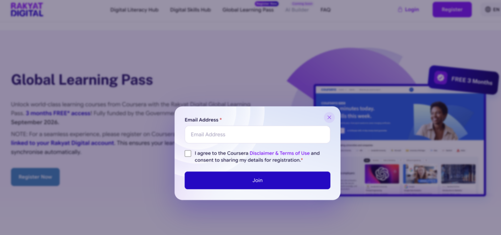 Image from: Over 12k Malaysians have boosted their Career: Claim 3 month FREE Coursera Access With MyDigital ID Today