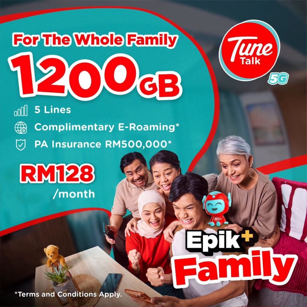 Image from: Here’s how you can get a family telco plan for just RM26 each every month