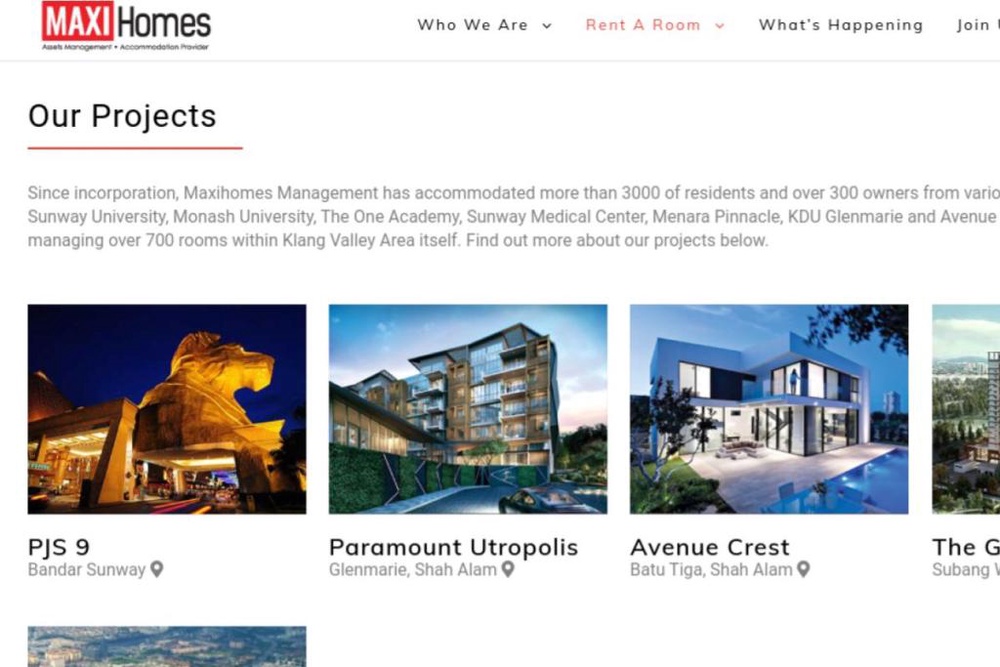 Maxihomes Website