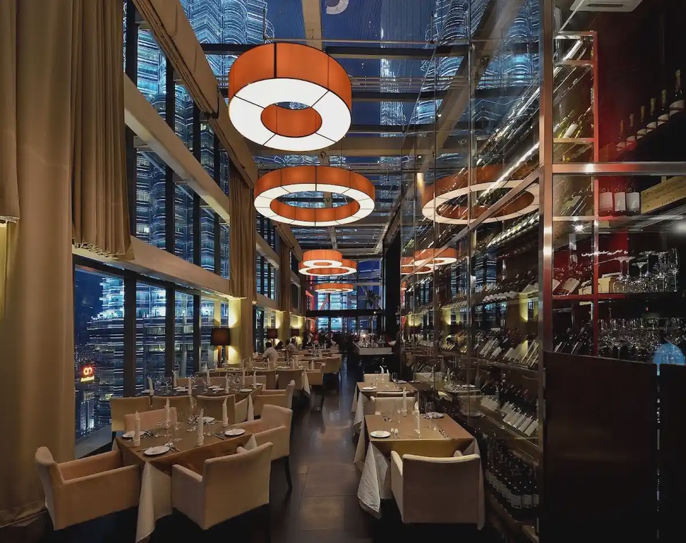 Marini's on 57 Kuala Lumpur rooftop bar eye level Petronas Twin Towers