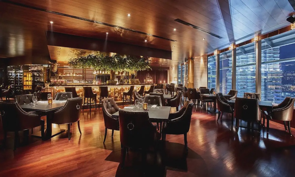 Marble 8 Petronas Tower 3 Kuala Lumpur rooftop terrace steakhouse Twin Towers