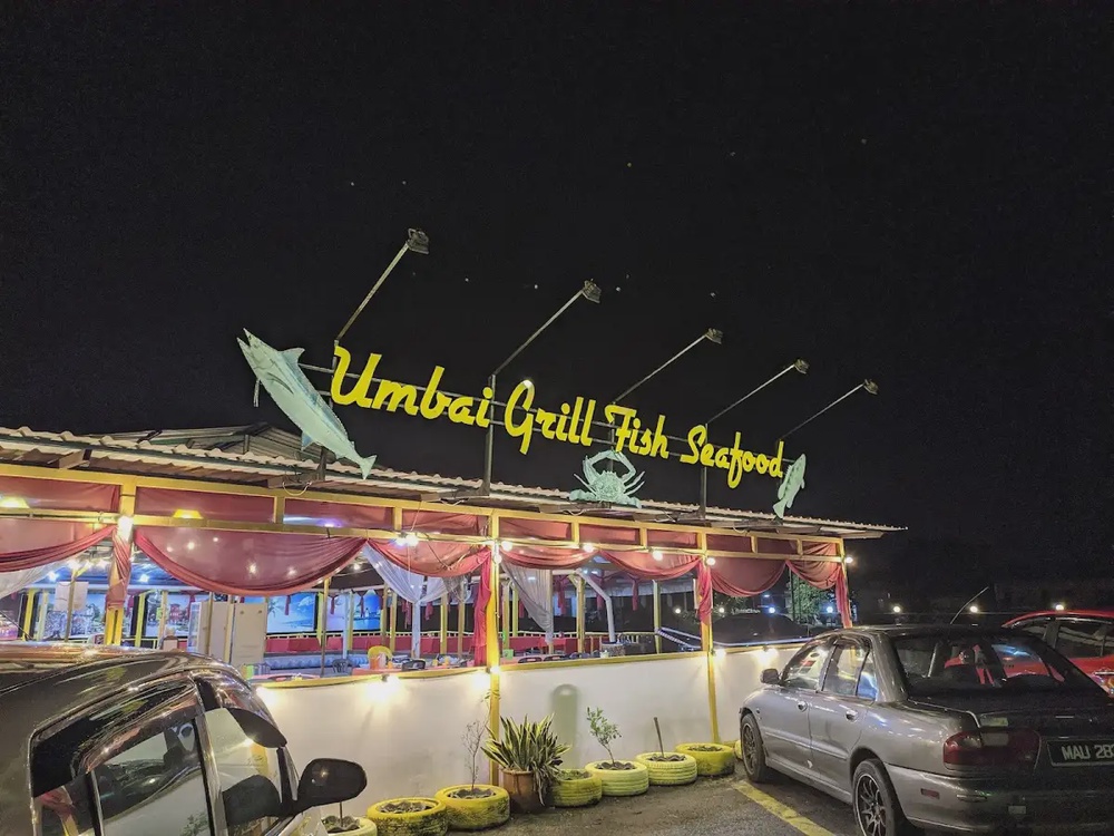 Umbai Grill Fish Selera Makan Kampung Pernu Melaka siakap bakar