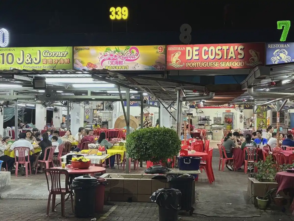 339 Seafood Portuguese Settlement Melaka grilled stingray sea view