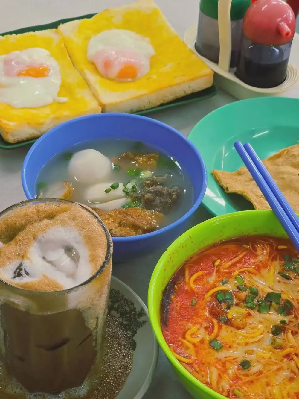 Leng Leng Kopitiam stuffed tofu and white coffee Menglembu Ipoh