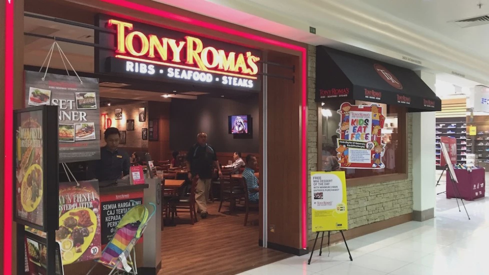 Tony Romas Mahkota Parade Melaka baby back ribs western restaurant