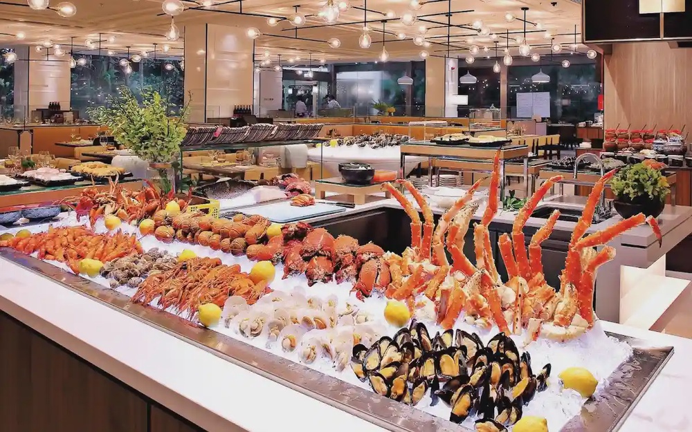 Lemon Garden Cafe Shangri-La Kuala Lumpur international hotel buffet spread