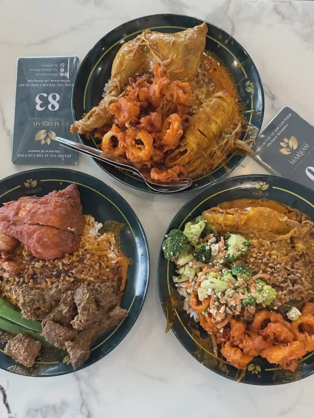 Nasi Kandar Marwah Mount Austin Johor Bahru fried chicken curry rice