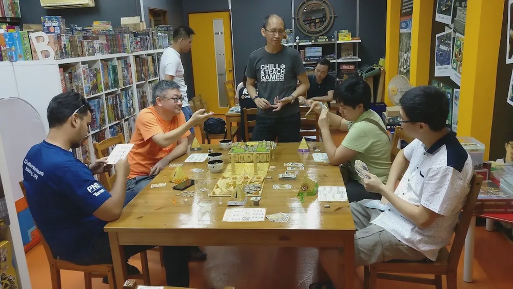 Board Game Cafe Cheras Kuala Lumpur tabletop games shelves