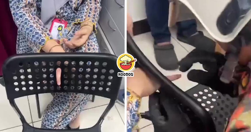 Finger Stuck Chair Hole Ft Img