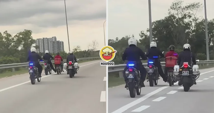 4 Polis Excort Food Rider Motor Ft Img