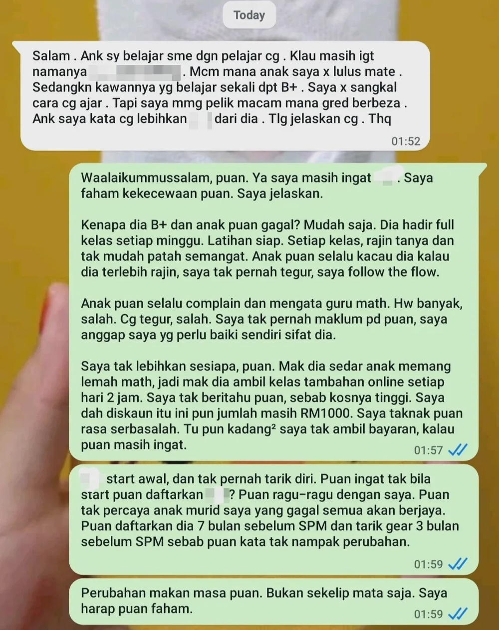 son failed spm maths mother blames tuition teacher