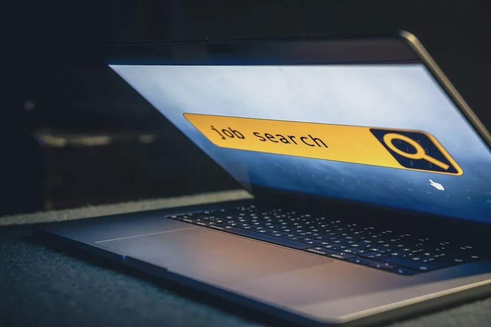 laptop screen with line job search 169016 38999
