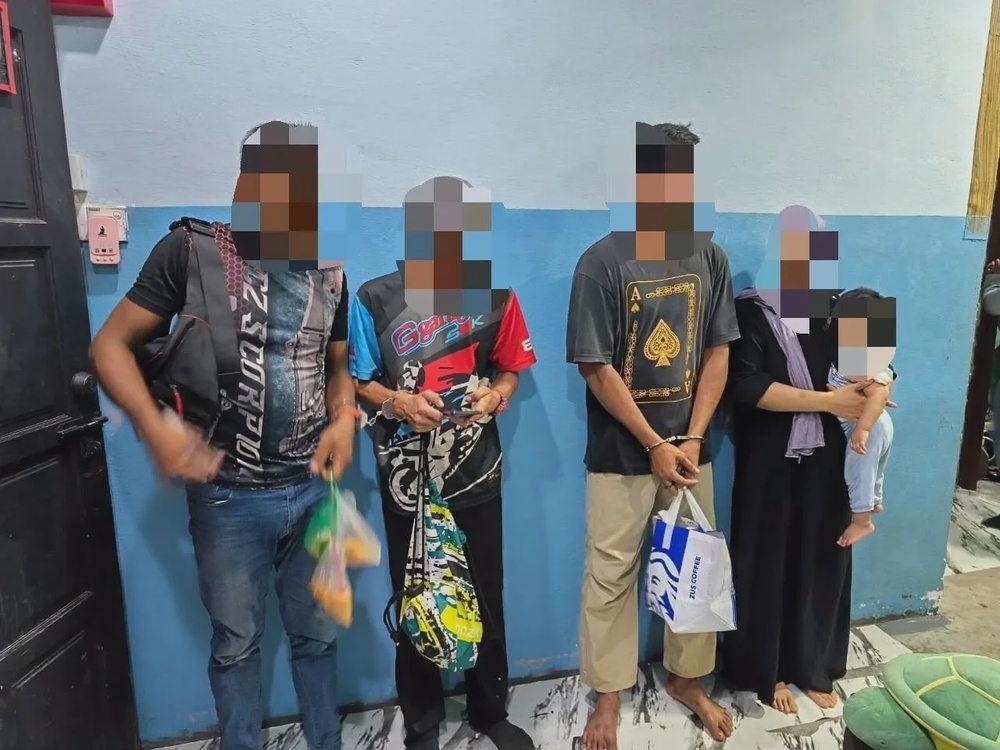 aadk kuala muda逮捕18名涉嫌吸毒者未婚情侣同居抱着孩子去警局 2