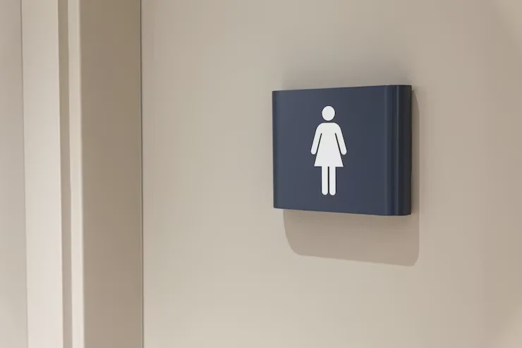 female toilet door sign
