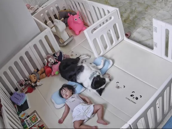 2枕头边牧狗狗小主人睡觉后续 3