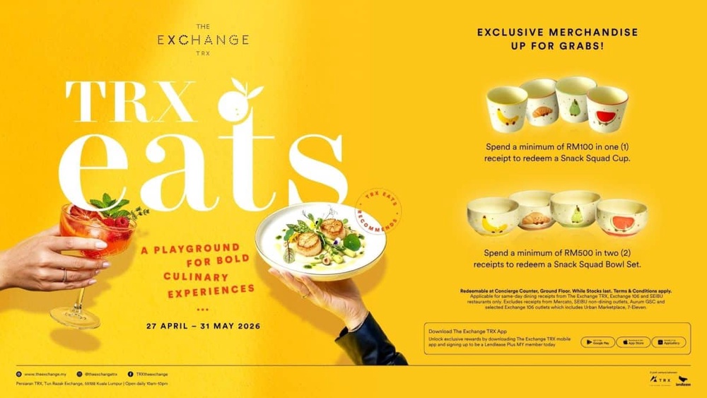 Image from: Ada Pelan Nak Bawa Keluarga Berjalan? Jom Sertai TRX Eats, Ada Baucar Untuk Ditebus, Aktiviti Menarik & Diskaun Untuk Makanan!