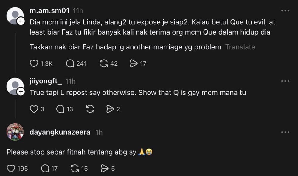 Image from: “Semoga Karma Ada Untuk Yang Menabur Fitnah” – Adik Que Haidar Bersuara