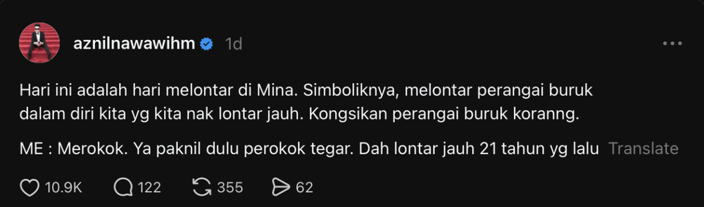 Image from: Pak Nil Dedah Pernah Jadi Perokok Tegar, Berhenti Demi Anak-Anak