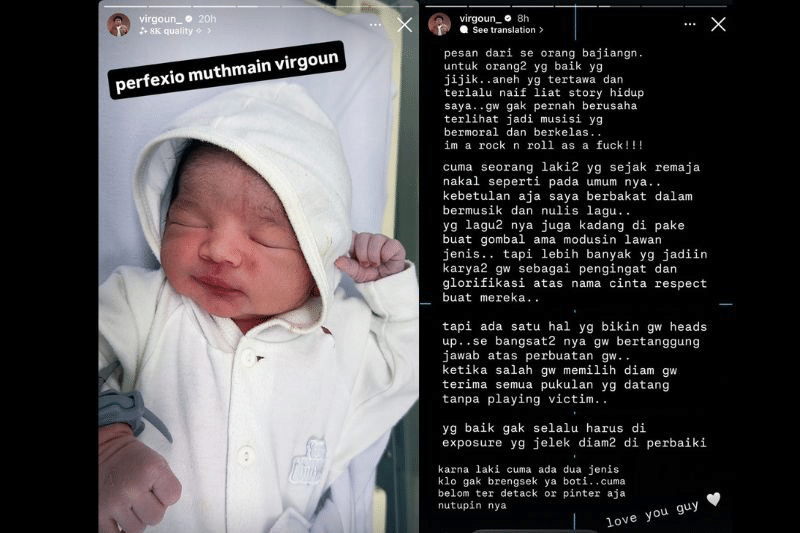 Image from: Virgoun Syukur Anak Selamat Dilahirkan Selepas 3 Bulan Bernikah
