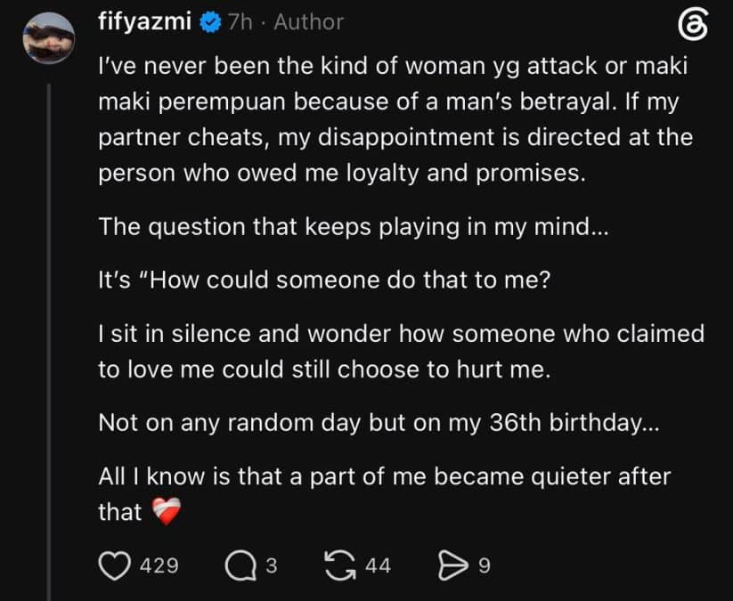 Image from: Netizen Terkejut Baca Pendedahan Fify Azmi, Kekasih Didakwa Ajak Wanita Datang Ke Rumah