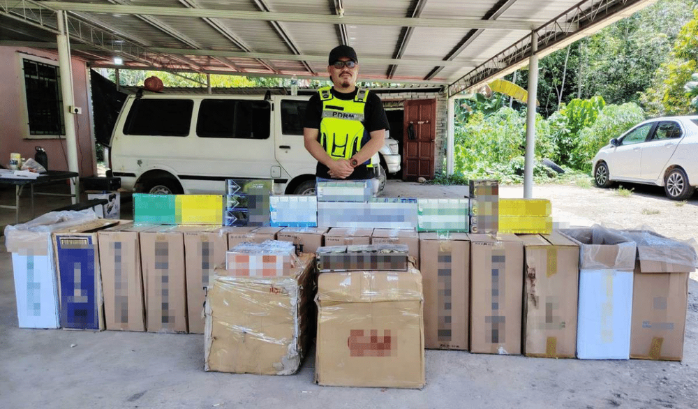 Image from: Rokok Seludup Bernilai RM167,520 Dirampas Dalam Serbuan Di Sabah