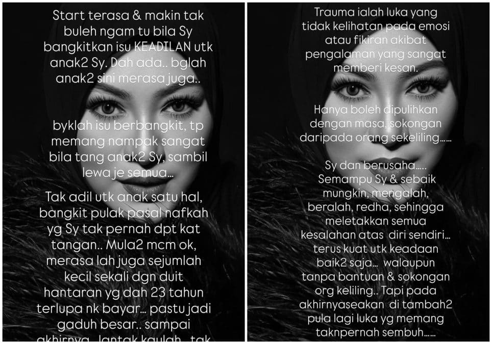 Image from: “Selepas Cerai Baru Tahu Siapa Di Sebalik Tabir” – Abby Abadi Luah Derita Dipendam