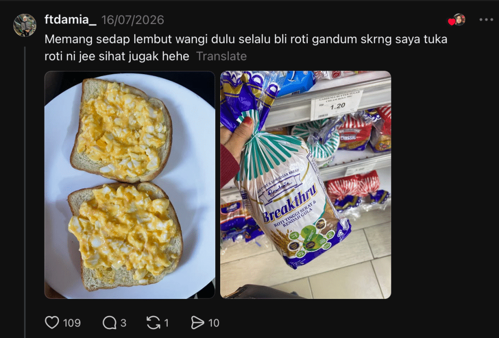 Image from: (VIRAL) Roti Gardenia Baru Jadi Rebutan Kat Pasaran. Tinggi Fibre & Rendah Gula Tapi SEDAP!
